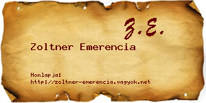 Zoltner Emerencia névjegykártya